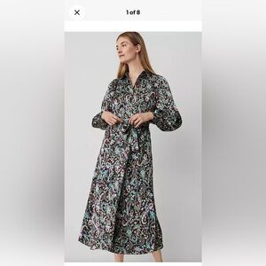 Ann Taylor Multicolor Paisley Maxi Dress 6P